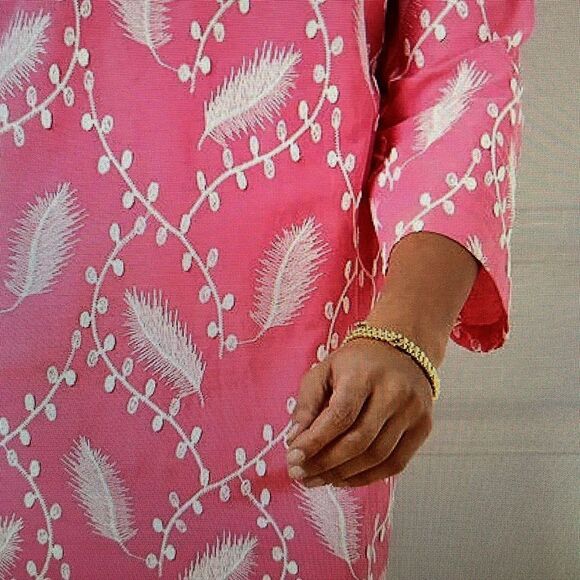 Talbots Graceful Garden Shift Dress Pink Size 14 - Picture 2 of 14